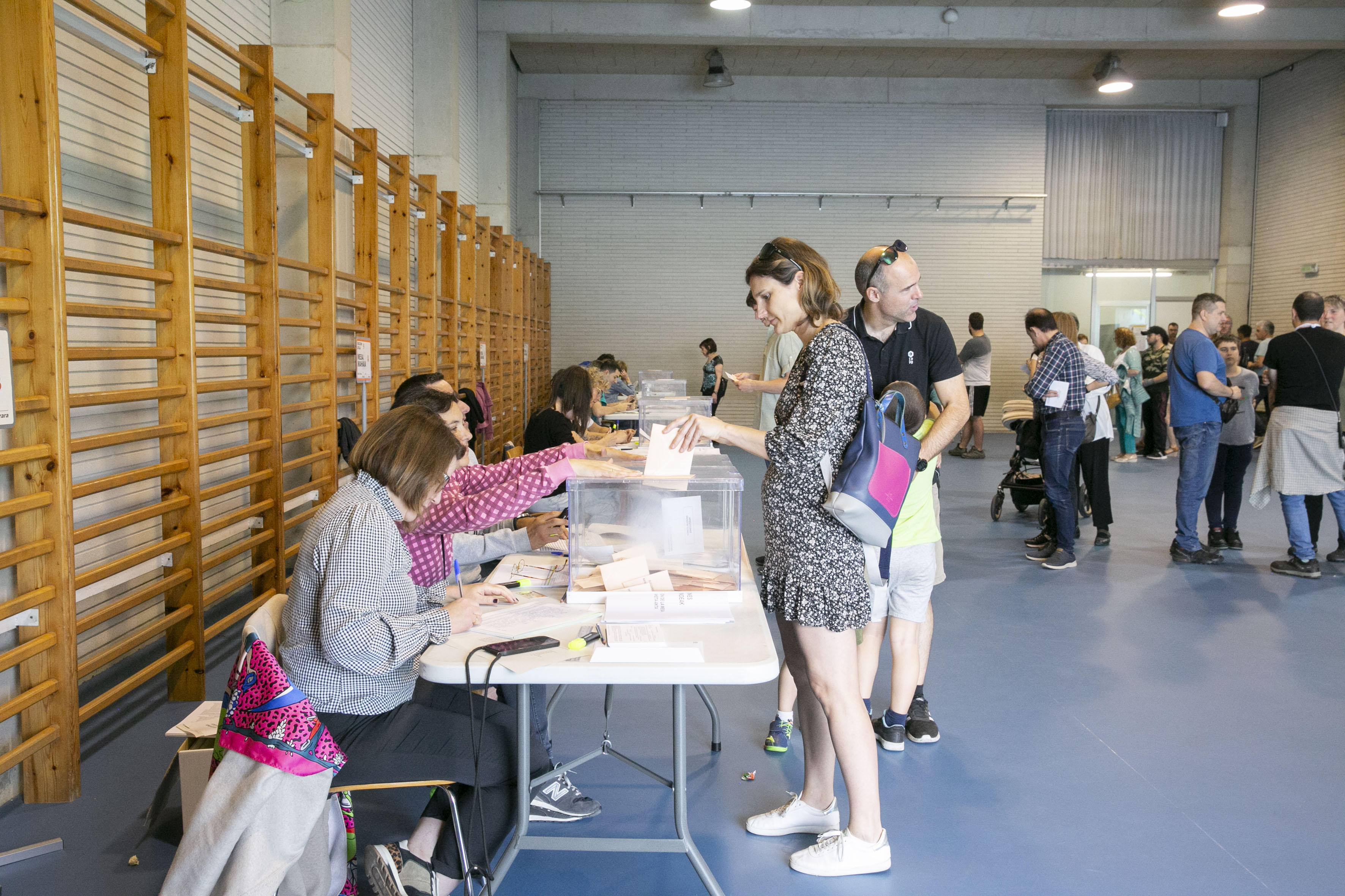 Imagen de un colegio electoral en Mendillorri. Foto: Ayuntamiento de Pamplona
