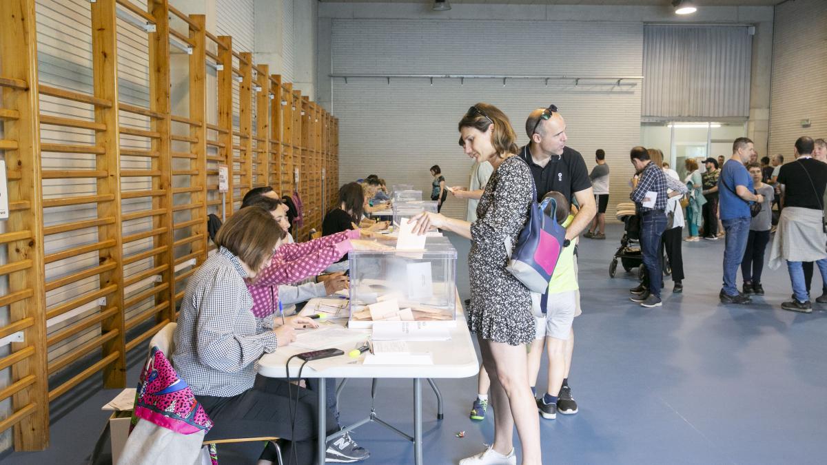 Imagen de un colegio electoral en Mendillorri. Foto: Ayuntamiento de Pamplona