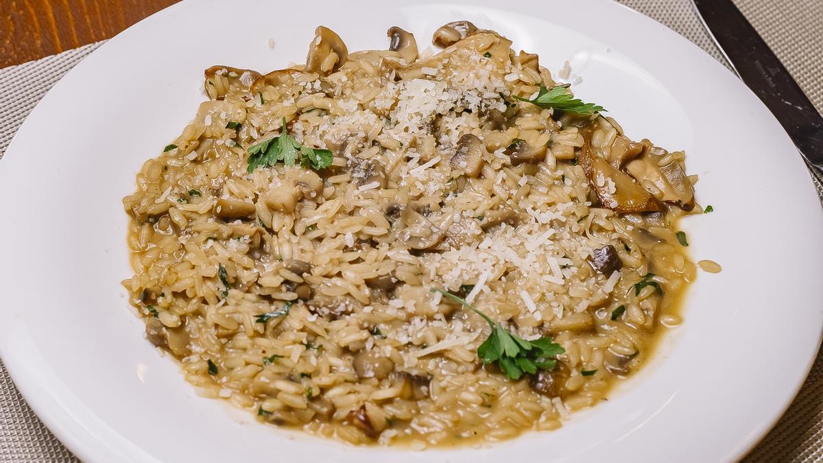 Risotto de setas y hongos