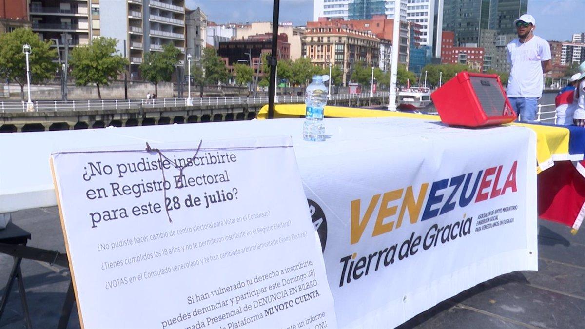 Plataforma de venezolanos de Bilbao. EUROPA PRESS