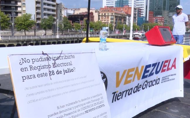 Plataforma de venezolanos de Bilbao. EUROPA PRESS Plataforma de venezolanos de Bilbao. EUROPA PRESS