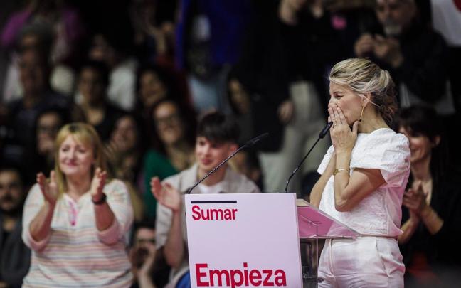 Yolanda Díaz, en el acto 'Empieza todo' de Sumar. / EP Yolanda Díaz, en el acto 'Empieza todo' de Sumar.