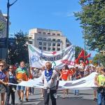 Participantes en la manifestación.