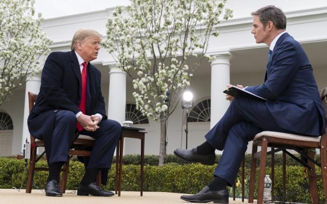 Trump, durante una entrevista en la cadena Fox.