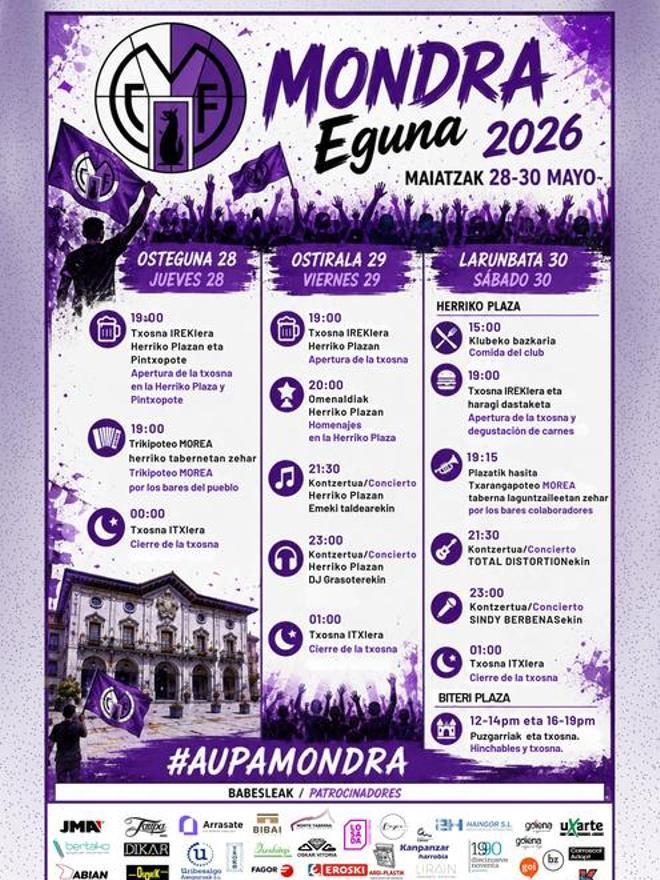 Programación del Mondra Eguna.