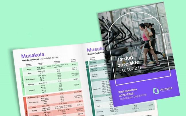 Díptico editado por el Ayuntamiento que recoge la oferta deportiva del nuevo curso.