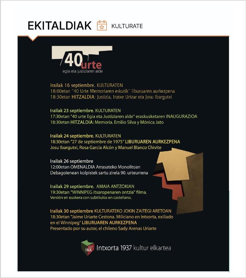 Programa completo de 'Egiaren topaketak'.