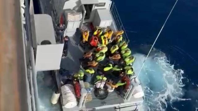 Momento en el que la flotilla es interceptada cuando se dirigía a Gaza.