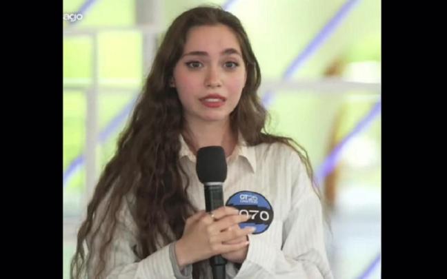 Judit, en el casting. / Gestmusic Judit, en el casting.