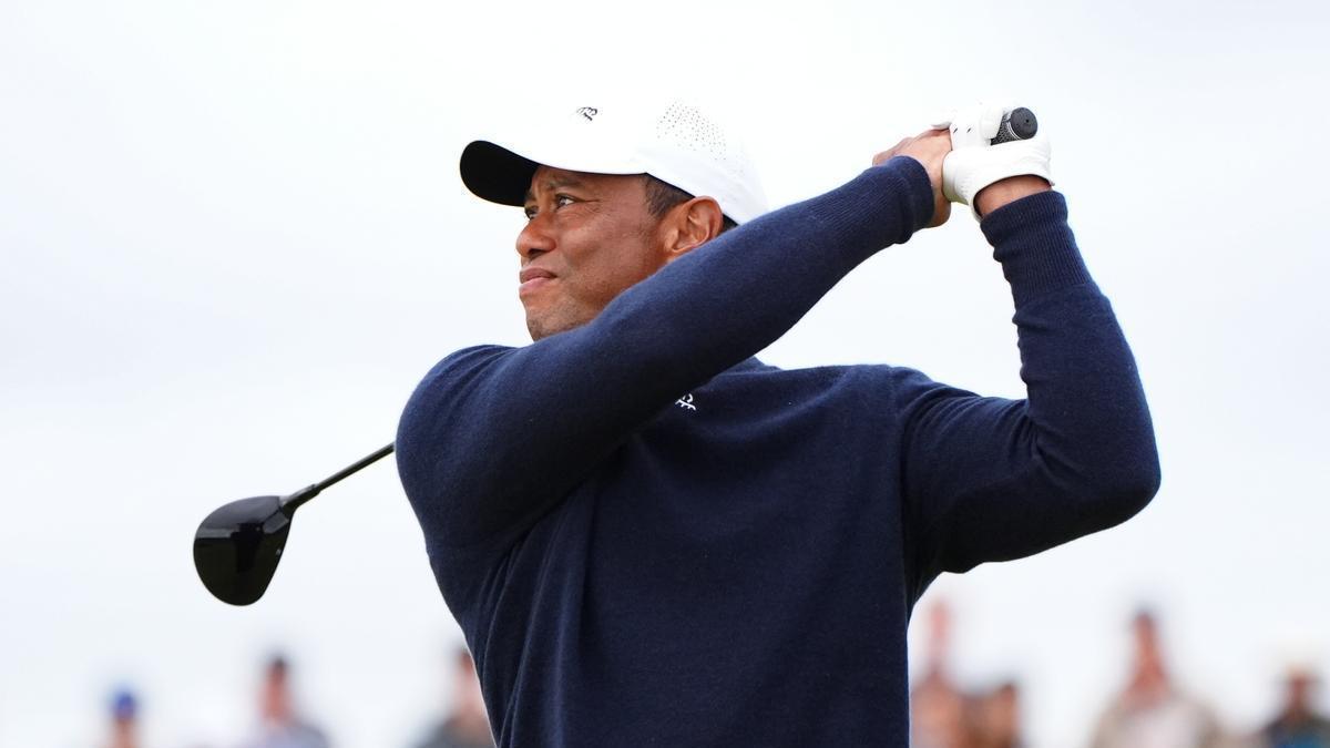 Tiger Woods, durante el Campeonato Abierto de 2024 en Royal Troon.