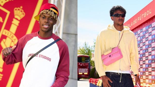 Nico Williams y Lamine Yamal, jugadores de la selección española