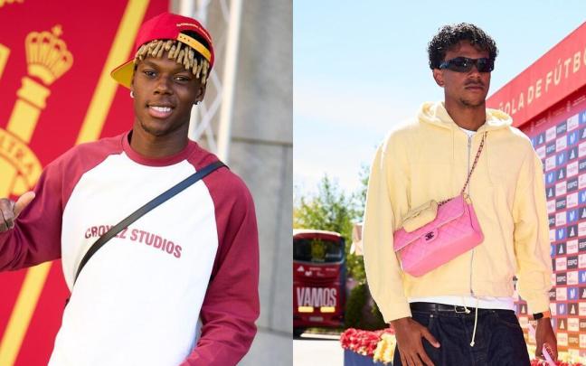 Nico Williams y Lamine Yamal, jugadores de la selección española