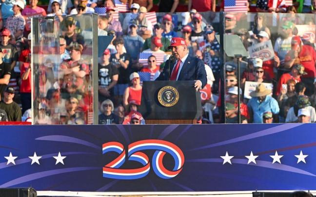 EL presidente de Estados Unidos, Donald Trump, en el evento 'América 250'.