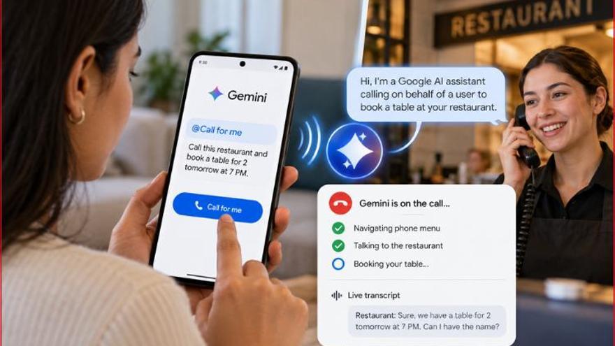 Google entrena a Gemini con la función 'Llamar por mi'