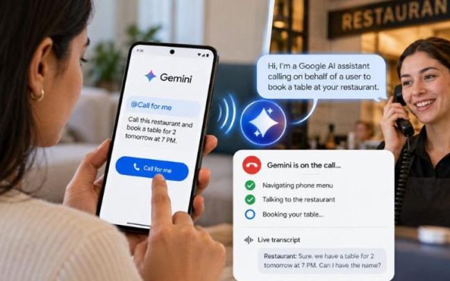 Google entrena a Gemini con la función 'Llamar por mi'
