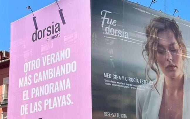 La lona de la Clínica Dorsia que ha generado una gran polémica en Madrid