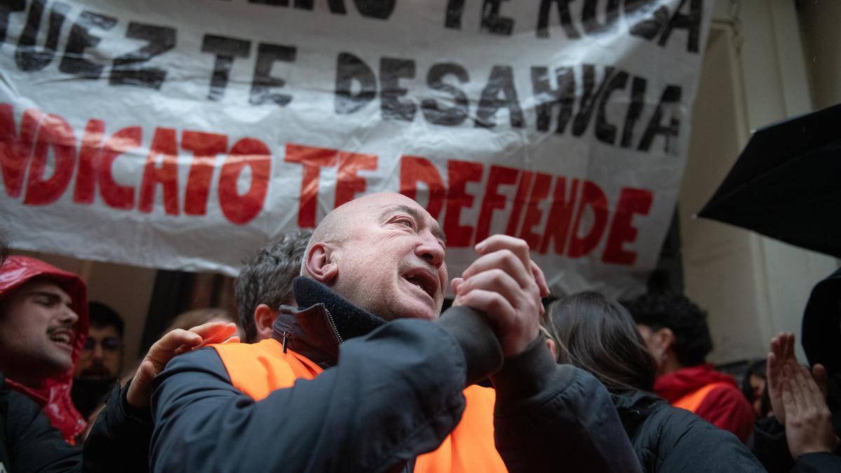 Imagen de archivo de protesta contra un desahucio.