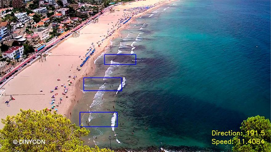 Imagen de las corrientes de resaca captada por RESAC-OFF