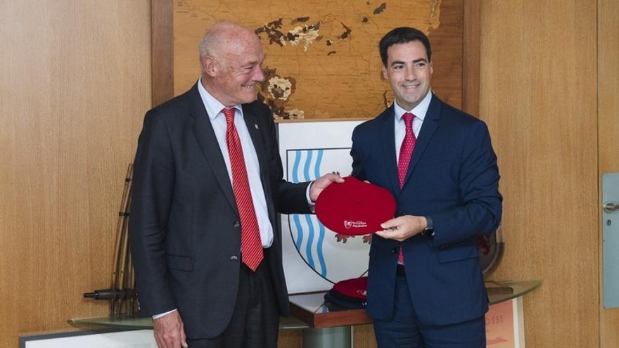 Pradales, en la reunión con Alain Rousset, Presidente del Consejo Regional de Aquitania.