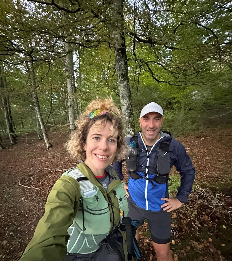 En el hayedo con Amaia