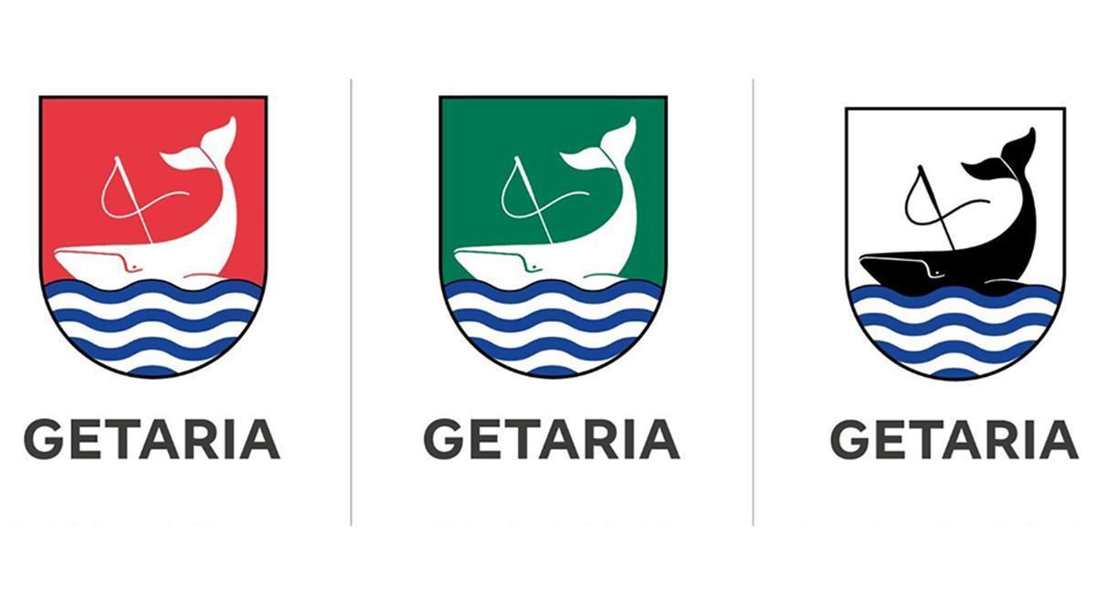 Las tres opciones que había para votar para elegir el nuevo escudo de Getaria.