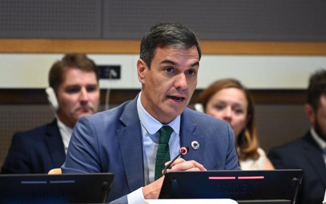Pedro Sánchez durante su participación en la mesa redonda de alto nivel de la reforma del Sistema Financiero Internacional,. Pedro Sánchez durante su participación en la mesa redonda de alto nivel de la reforma del Sistema Financiero Internacional,.