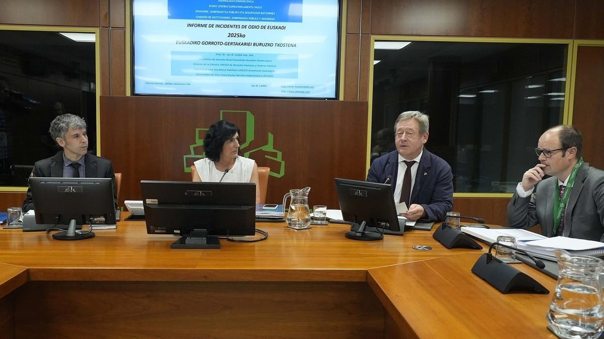 Presentación del informe de Incidentes de Odio de Euskadi el pasado miércoles
