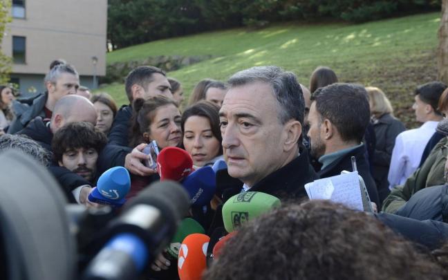 El presidente del EBB, Aitor Esteban, en Gernika