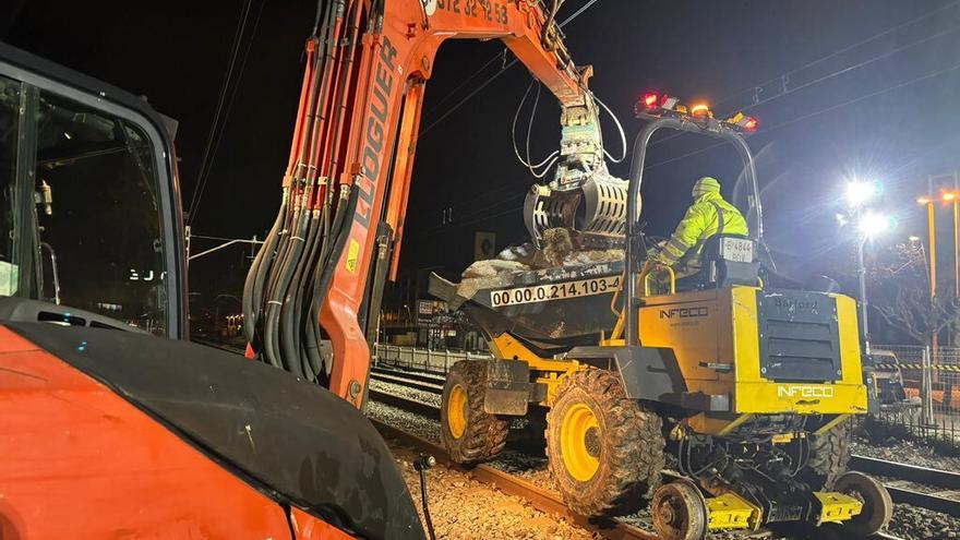 Imagen de los destrozos meteorológicos que han afectado al servicio de Rodalies