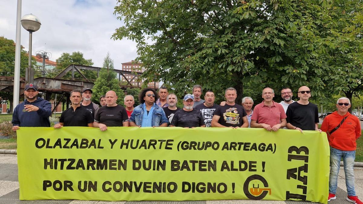 Protesta de la plantilla de la fundición Olazabal y Huarte de Vitoria