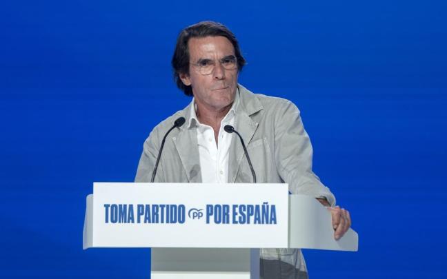 El expresidente del Gobierno, José María Aznar, interviene durante el XXI Congreso Nacional del Partido Popular / EP El expresidente del Gobierno, José María Aznar, interviene durante el XXI Congreso Nacional del Partido Popular