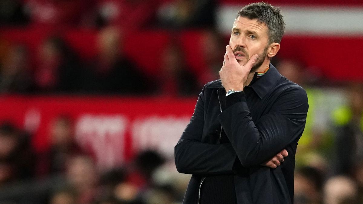 Michael Carrick, técnico del Manchester United.