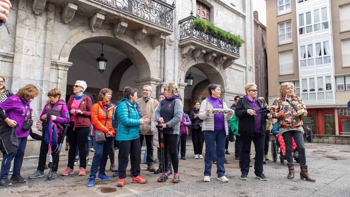 Participantes en la primera edición de la marcha 'Lilabide' que tuvo lugar el año pasado.
