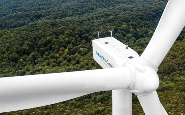 Vista general de un aerogenerador de Siemens Gamesa.