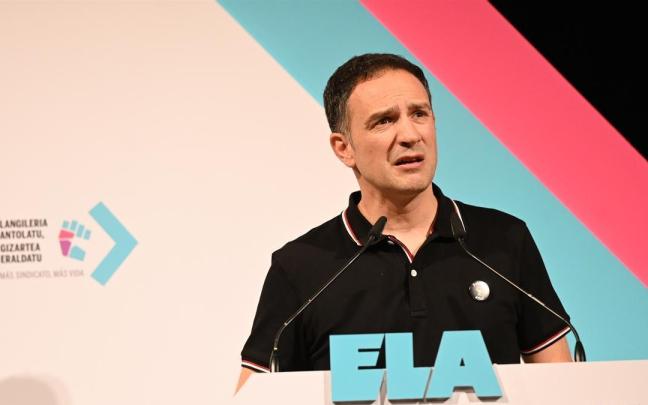El secretario general de ELA, Mitxel Lakuntza, en una foto de archivo.