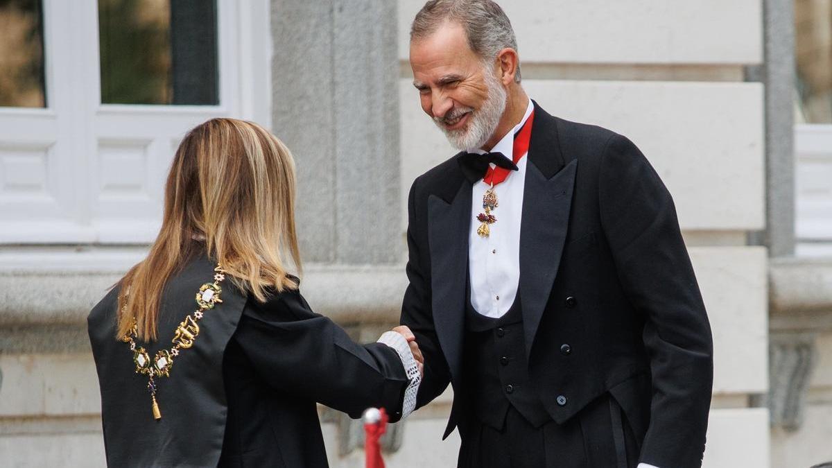 Felipe VI recibe a Perelló en la apertura del año judicial.