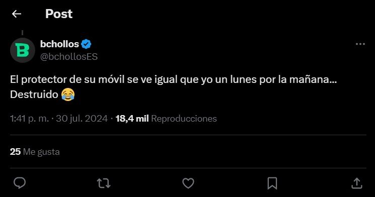 Tweet de @bchollosES