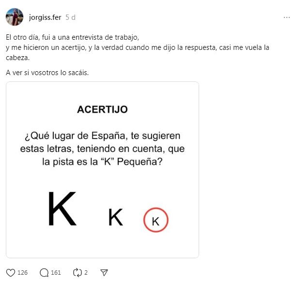 El acertijo en cuestión.