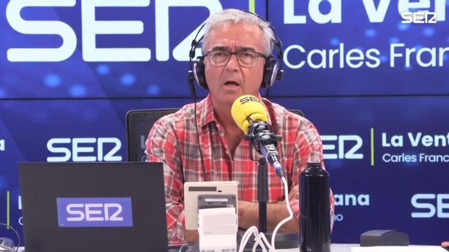 La cara de Francino al escuchar el nombre del replicante del PSOE