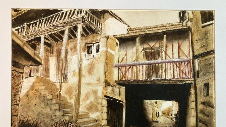 La exposición reúne acuarelas inspiradas en fotografías