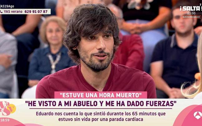 Eduardo sufrió un infarto y estuvo muerto durante una hora.