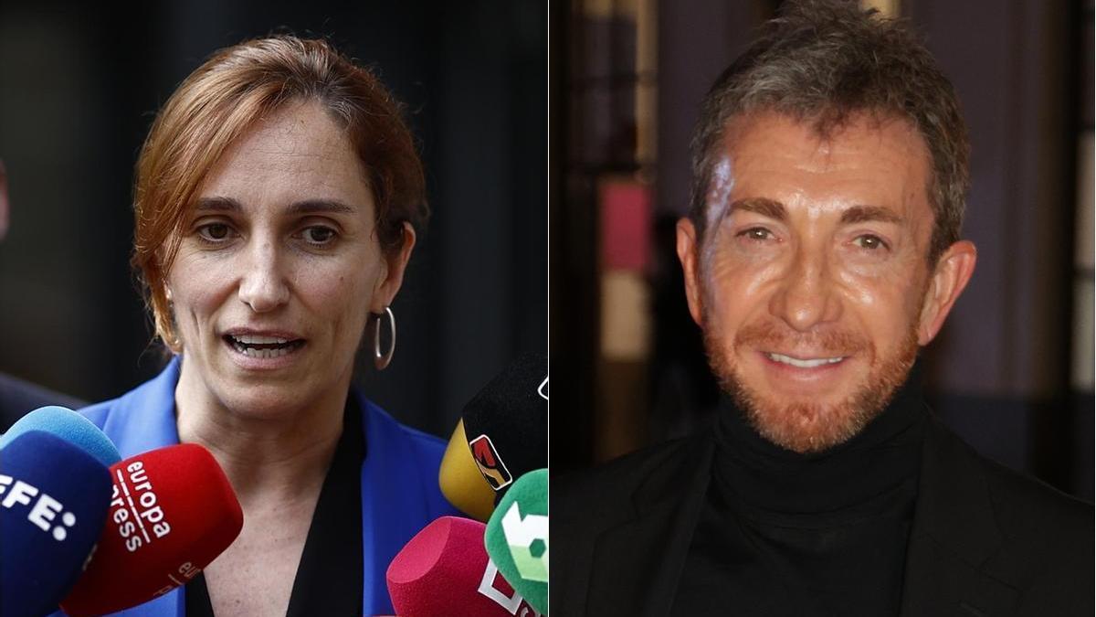 La ministra Mónica García y el presentador Pablo Motos.