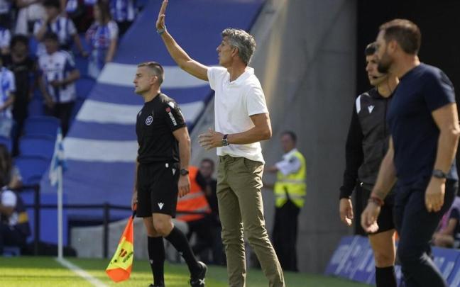Imanol, durante el partido ante el Getafe. / RUBEN PLAZA