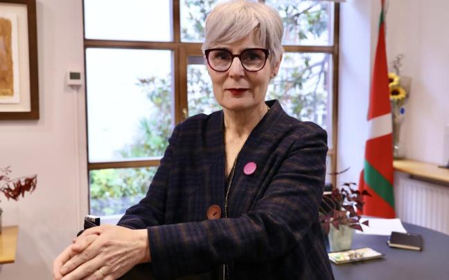 Miren Elgarresta, directora de Emakunde, durante la entrevista.