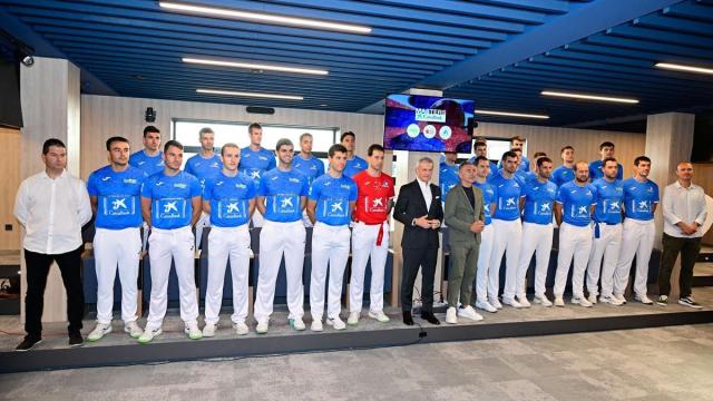 Presentación del Masters CaixaBank de pelota a mano profesional en Bilbao.