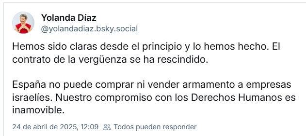 Yolanda Díaz se nota la rectificación de Pedro Sánchez