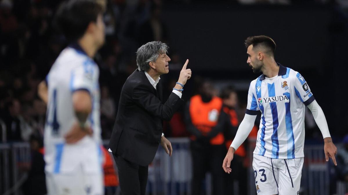 Imanol Alguacil, durante el partido de este miércoles. / TERESA SUAREZ