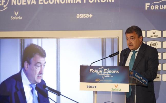 Aitor Esteban durante su intervención en el desayuno informativo de Nueva Economía Forum.