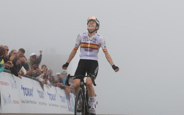 Usoa Ostolaza, en su victoria en Soulor.