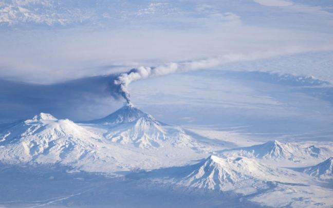 El volcán Kliuchevskoi de Rusia